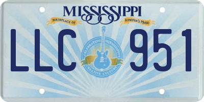 MS license plate LLC951