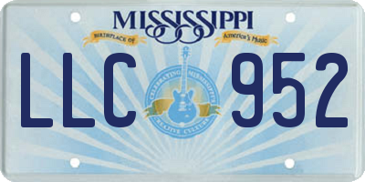 MS license plate LLC952