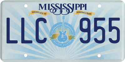 MS license plate LLC955