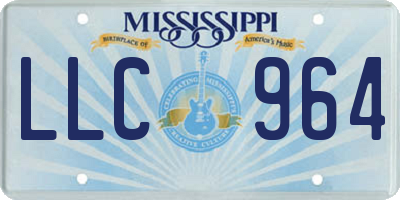 MS license plate LLC964