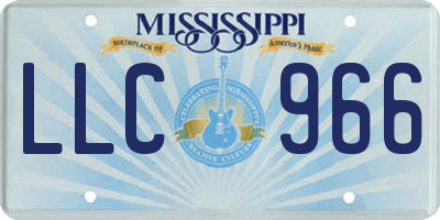 MS license plate LLC966