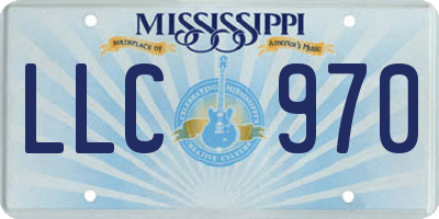 MS license plate LLC970