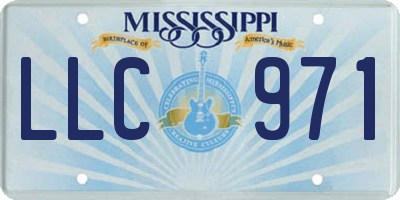MS license plate LLC971