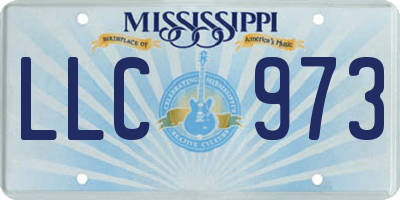 MS license plate LLC973