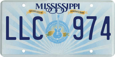 MS license plate LLC974
