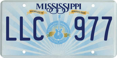 MS license plate LLC977