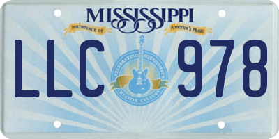 MS license plate LLC978