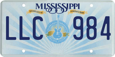 MS license plate LLC984