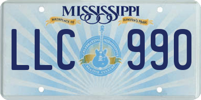 MS license plate LLC990