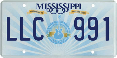 MS license plate LLC991