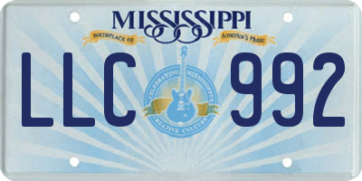 MS license plate LLC992