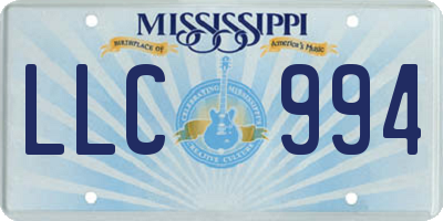MS license plate LLC994