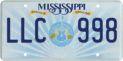 MS license plate LLC998