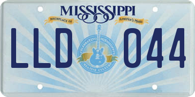 MS license plate LLD044
