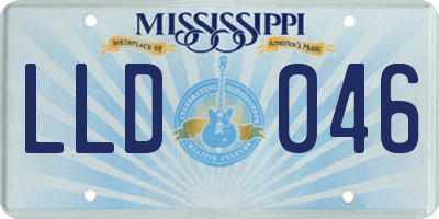 MS license plate LLD046