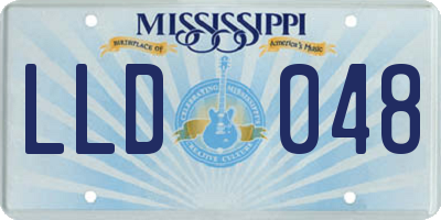 MS license plate LLD048