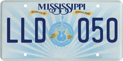 MS license plate LLD050