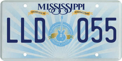 MS license plate LLD055
