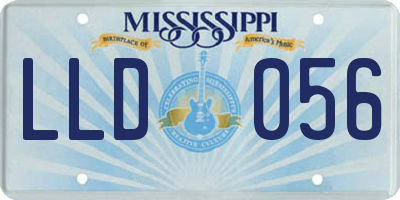 MS license plate LLD056