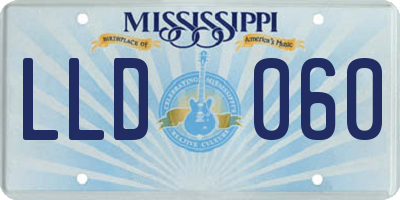 MS license plate LLD060