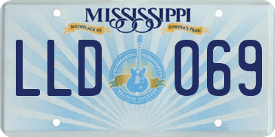 MS license plate LLD069