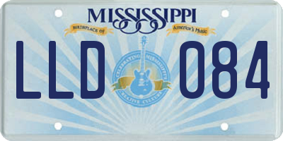 MS license plate LLD084