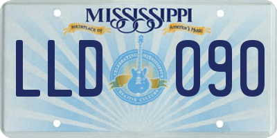 MS license plate LLD090