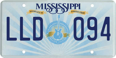 MS license plate LLD094