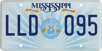 MS license plate LLD095