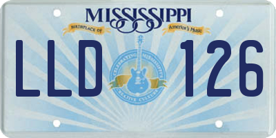 MS license plate LLD126