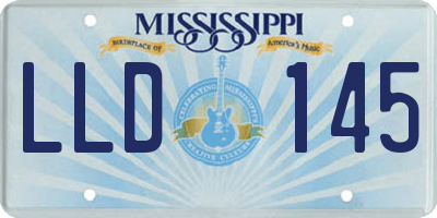 MS license plate LLD145