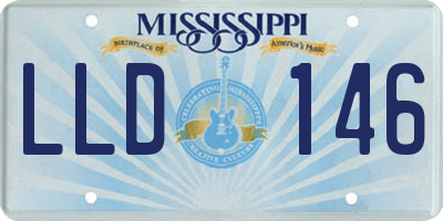 MS license plate LLD146