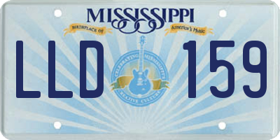 MS license plate LLD159