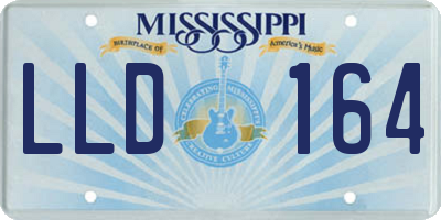 MS license plate LLD164