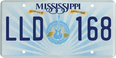 MS license plate LLD168