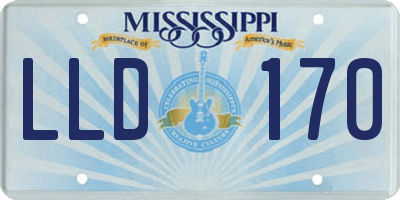 MS license plate LLD170