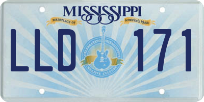 MS license plate LLD171
