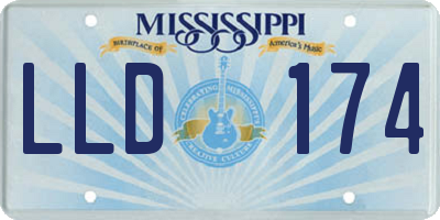 MS license plate LLD174