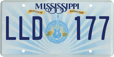 MS license plate LLD177