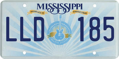 MS license plate LLD185