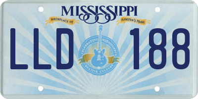 MS license plate LLD188