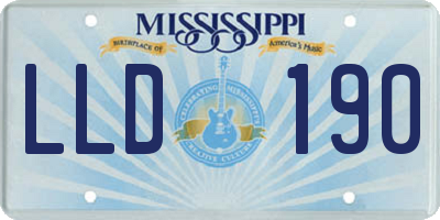 MS license plate LLD190