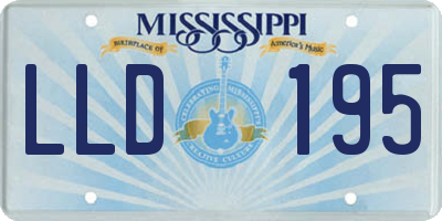 MS license plate LLD195