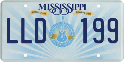 MS license plate LLD199