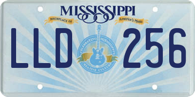 MS license plate LLD256