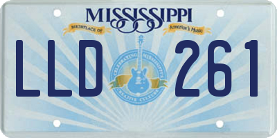 MS license plate LLD261