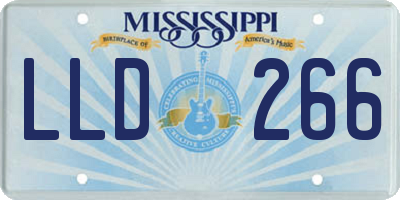 MS license plate LLD266