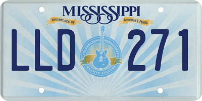 MS license plate LLD271