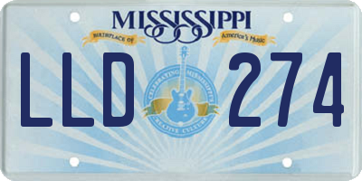 MS license plate LLD274