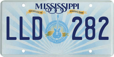 MS license plate LLD282
